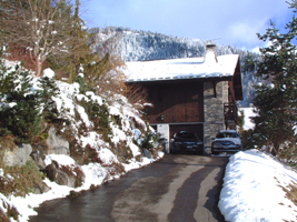 Chalet Jacinthe Driveway Snow